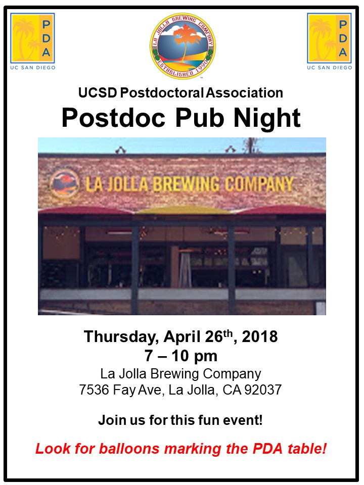 Postdoc Pub Night Flyer April 2018